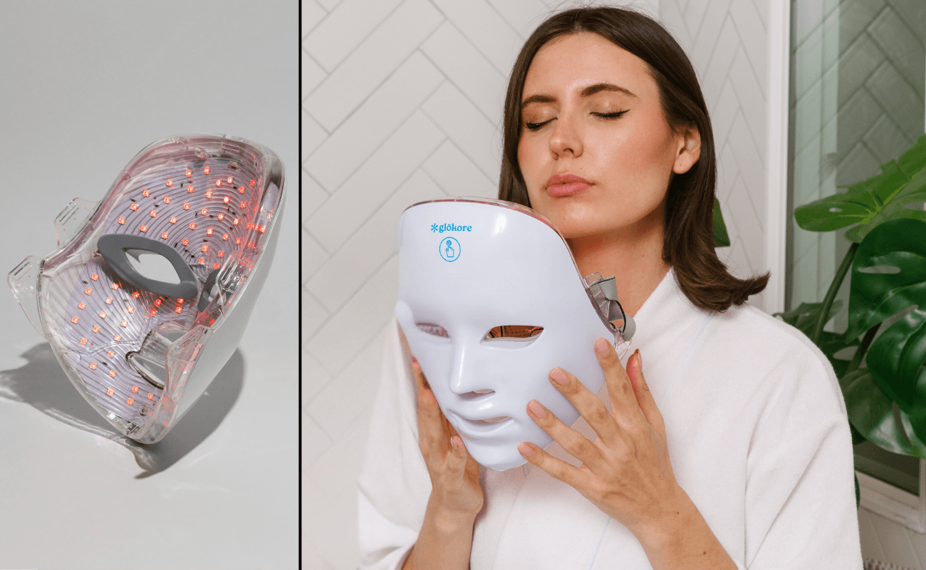 Glokore Light Therapy Mask-Dermatologist-Recommended To Reduce Fine Lines And Wrinkles