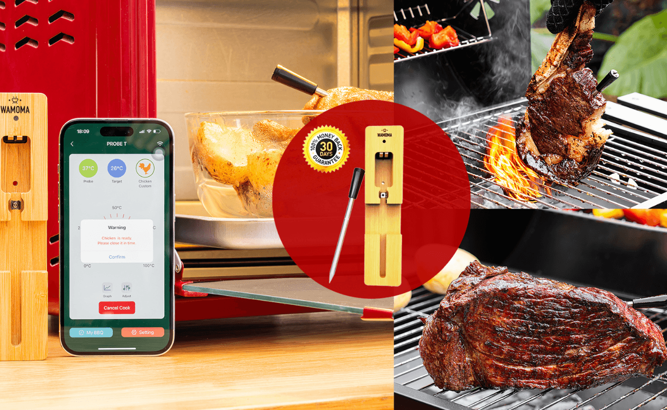 Wamoma Smart Thermometer-Perfectly Cooked Meat, Every Single Time